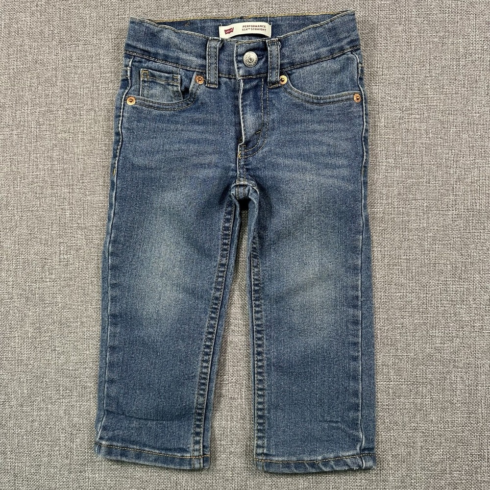 Levi's 514 Performance Straight Leg Boys Size 2T Jeans Adjustable Waistband